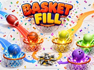 Basket Fill Ball Puzzle Online Game