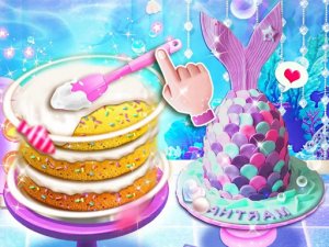 Unicorn Chef Mermaid Cake Online Game