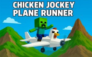 Chicken Jockey Plane Runner - 3D Arcade Flight Game Online