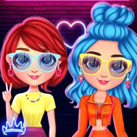 Rainbow Girls Neon Fashion Dress Up Game