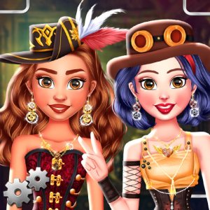 Princess Girls Steampunk Rivalry Dress Up Game